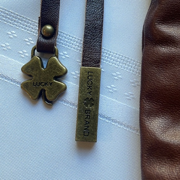 NWOT Lucky Brand Authentic Leather Hobo Bag - Picture 5 of 7